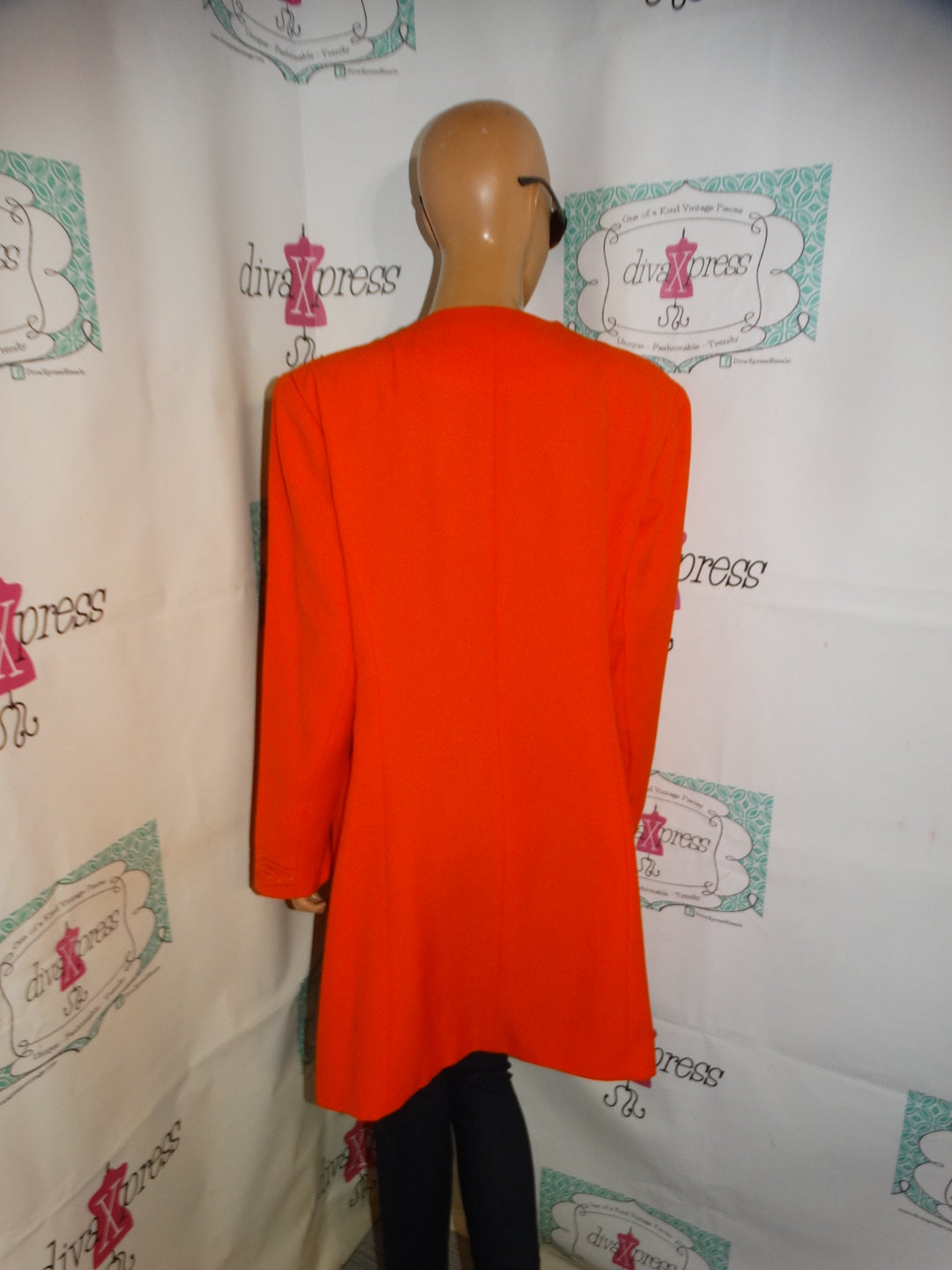 Vintage K&B Orange Detail Front Blazer Size XL